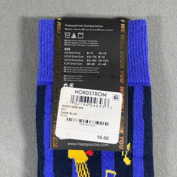 Queen Happy Socks Men's We Will Sock You Dark Blue Guitar Music‎ 8-12 - Picture 3 of 4